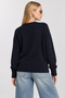 Wool Blend Oversize Knitwear Sweater Lki̇0062 Dark Blue - 5