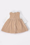 Velvet Dress 2-Piece Set (Shining Girl) Beige - 2