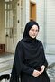 Talia Match Pattern Jacquard Shawl - Black - 4