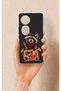 Vivo V40 Compatible Cute Raccoon Patterned Silicone Case