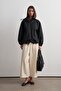 Wide Collar Bomber Jacket Black - 2