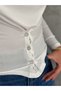 Drapeli Collar Buttoned Long Sleeve Blouse - 4