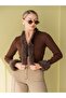 Low-Cut Cardigan with Fur Collar and Sleeves - 4