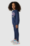 Girl Navy Blue Tights Suit - 2