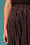 Women's High Waist Suede Look Pleated Skirt Brown - 2