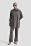 Shawl Collar Knitted Suit Anthracite