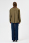 Khaki Color Velvet Collar Coat - 4