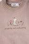 Two-Piece Sweat Suit (Your Bestie) Beige - 3