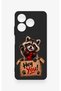 Realme C63 Compatible Cute Raccoon Patterned Silicone Case - 2