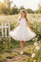 Half-High Collar, Lace Hem, Tulle Dress for Ages 8-12, Special Occasion, Birthday