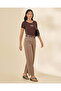 Women Beige Wide Leg Pants - 5