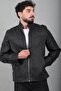 High Collar Faux Leather Coat Kmd 873_50514 - 2