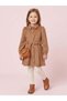 Girls Brown Belted Shirt Dress - 2
