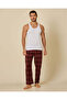 Men Burgundy And Navy Checked Pyjama Bottoms - 2