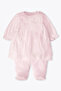 Interlock Jumpsuit with Booties (Pretty Girl) Pink
