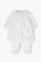Interlock Jumpsuit with Booties (Pretty Girl) Ecru