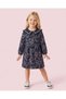 Girls Printed Navy Dress