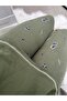 Khaki Olive Patterned 4-Piece Bra and Long Sleeve Premium Waffle Pajama Set - 8