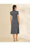 Women Blue Geometric Shirt Dress - 3