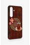 Samsung S25Fe Compatible Carpet and Tea Patterned Silicone Case - 3