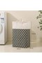 Large Foldable Laundry Basket,with Reinforced Handle(Grey Pattern) - 2