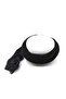 Flat Tepeli Sarık - Black Fabric - White Skullcap - Cross Wrap - Flat Tepe - 7 Meters (Züabeli)
