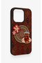iPhone 14 Pro Compatible Carpet and Tea Pattern Silicone Case - 4