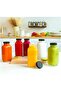 6 Pack Glass Juice Bottles with Lids Reusable Glass Square Beverages Drinking Jars with Tamper- - 6