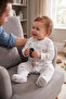 Organic Interlock Jumpsuit with Booties (Organic Dream) Ecru - 4