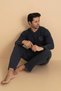 Falkom 5700 Selanik Fabric Winter Thick Fabric Men's Home Pajama Set - 2