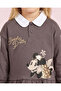 Girls Brown Printed Dress - 3