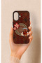 iPhone 16 Compatible Carpet and Tea Patterned Silicone Case