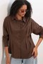 Waist fitted shirt coffee - 3