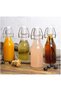 6Pack 8oz Flip Top Glass Bottle Swing Top Bottles with Airtight Seal Flip Caps for Kombucha, Be - 8