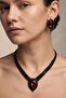 Damla Zircon Stone Evening Dress Necklace Earrings Set