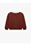 Teddy Bear Embroidered Long Sleeve Embroidered Polo Collar Sweatshirt - 2