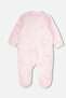 Interlock Jumpsuit with Booties (Rabbit and Carrots) Pink - 2