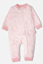 Interlock Jumpsuit Without Booties (Rabbit and Carrots) Pink