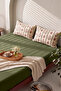Haki Lora Double Elastic Bed Sheet Set 160X200 cm - 3 Pieces - 6