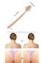 Genuine Boar Hair for Butt and Back Area Pimples into Pores Solution Shower Body Brush Long Handle Back Brush - 3