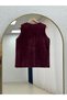 Enuna Gold Buttoned Angora Vest-Kr5028 Claret Red - 6