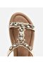 358165 Women's Flat Sole Stone Sandals - 4