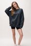 Women's Oversize Sweatshirt Paradise Varsity Embossed Printed Smoked – Crew Neck, 3 Thread Raster P - 4