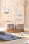 Esmer Set of 2 Porcelain Salt and Pepper Shakers with Wooden Stands 6.5 cm - 2