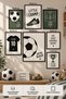7-Piece Frame-Looking Modern Painting Set |   Children's Room - Football Themed |   Living Room, Office, Kitchen and Study Room Wall Decor