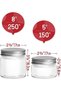 Mason Jars with Airtight Metal Regular Lids (7oz/200ml), Sealed Clear Glass Canning Jars with W - 2