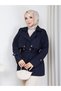 Women's Waterproof Trench Coat with Buttons, Belt, and Pockets - 7
