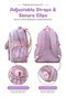 Mocha Duo Backpack 17 Inch School Bag with Anti-Theft Pocket, Includes Bear Charm, Anime Badge Set, Mini Pouch, 43 x 28 x 18 cm - 6