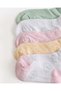 Girls Assorted Low Ankle Socks With Scallop Edge (Pack Of 5) - 2