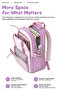 Mocha Duo Backpack 17 Inch School Bag with Anti-Theft Pocket, Includes Bear Charm, Anime Badge Set, Mini Pouch, 43 x 28 x 18 cm - 5